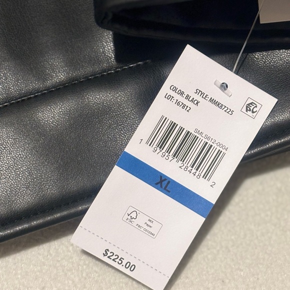 Michael Kors Faux Leather Moto Jacket - Picture 14 of 14